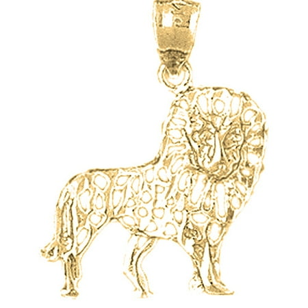 Sterling Silver 925 Lion Pendant 35 mm Jewels Obsession Lion Pendant